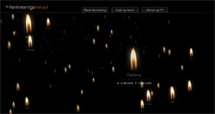 plaatje: De digitale kaarsjes op herinneringsminuut.nl