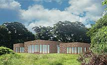 plaatje: Artist impression Yarden Crematorium Slingerbos